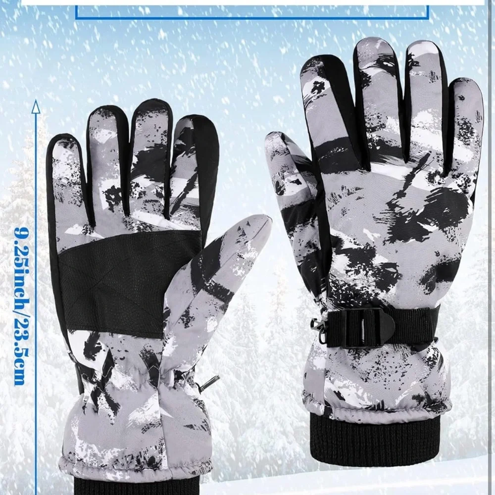 Kids Winter Gloves - Black and Blue